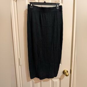 a new day Ribbed Black Tapered Pencil Skirt